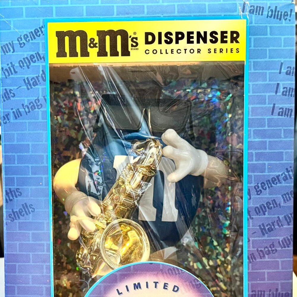 M&M's BLUES CAFE DISPENSER Official Limited-Edition Blue M&M Collector Series